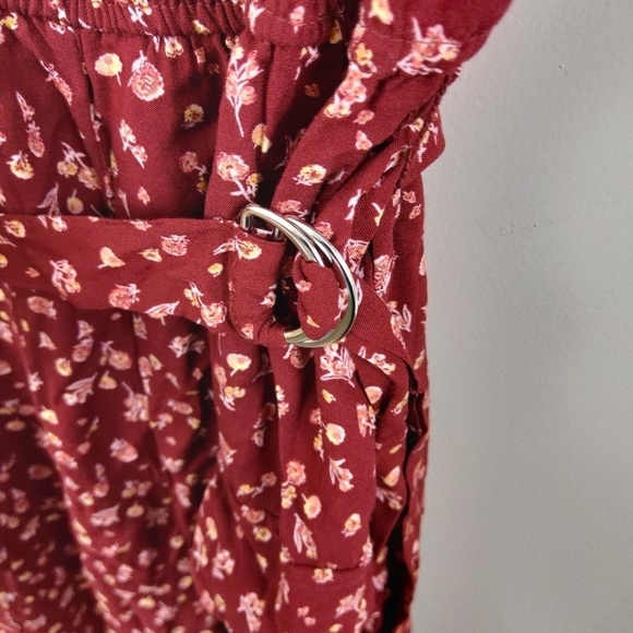 Wild Fable Berry Maroon Jumpsuit with Belt NWT - Picture 7 of 8
